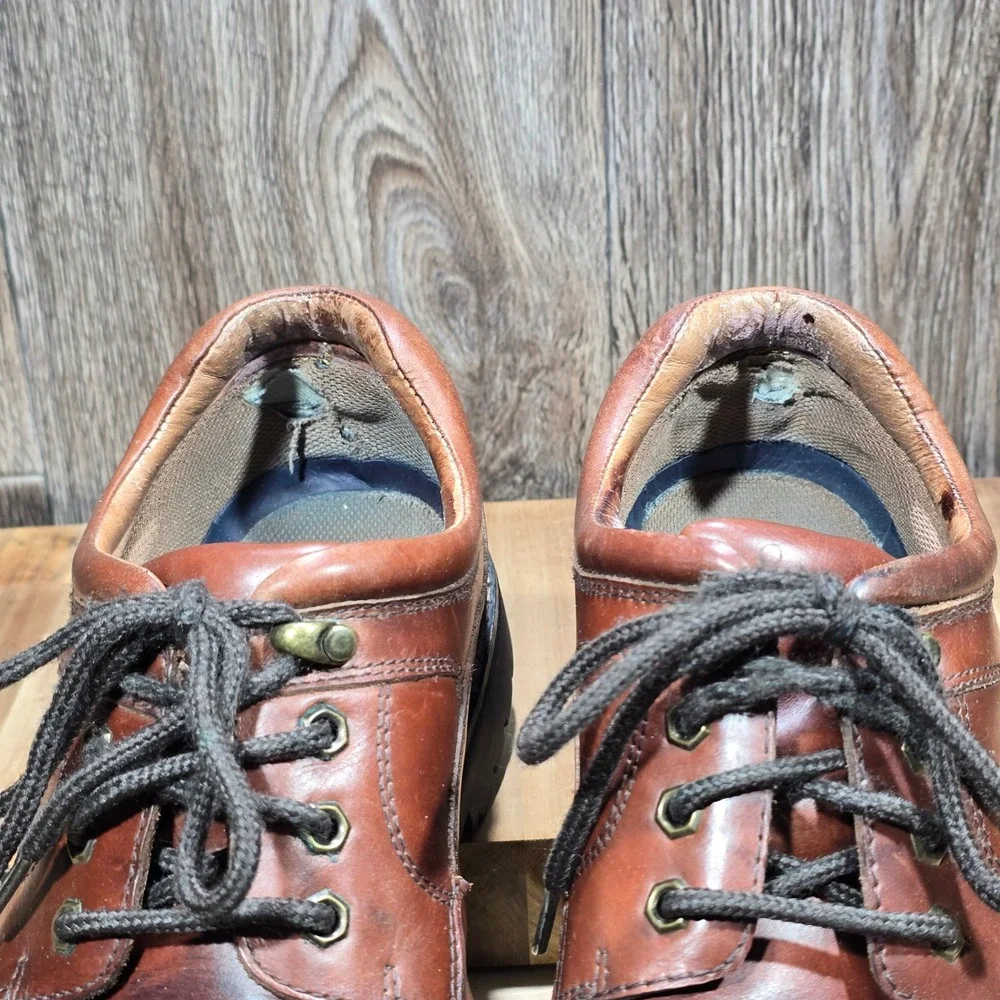 Dockers Shoes Mens 9.5M Brown Leather Rugged Oxford Casual Lug Sole Comfort Gorp